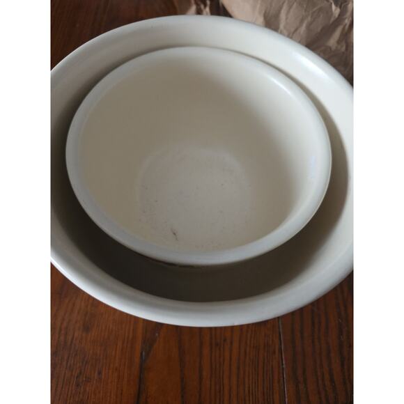 World China Fruit Nesting Bowls 2 Pc Stoneware Set Mixing Serving Vintage - Picture 6 of 6